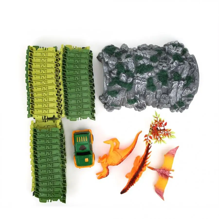 144 шт. Детский развивающий пластиковый трек-Пазл Электрический гоночный