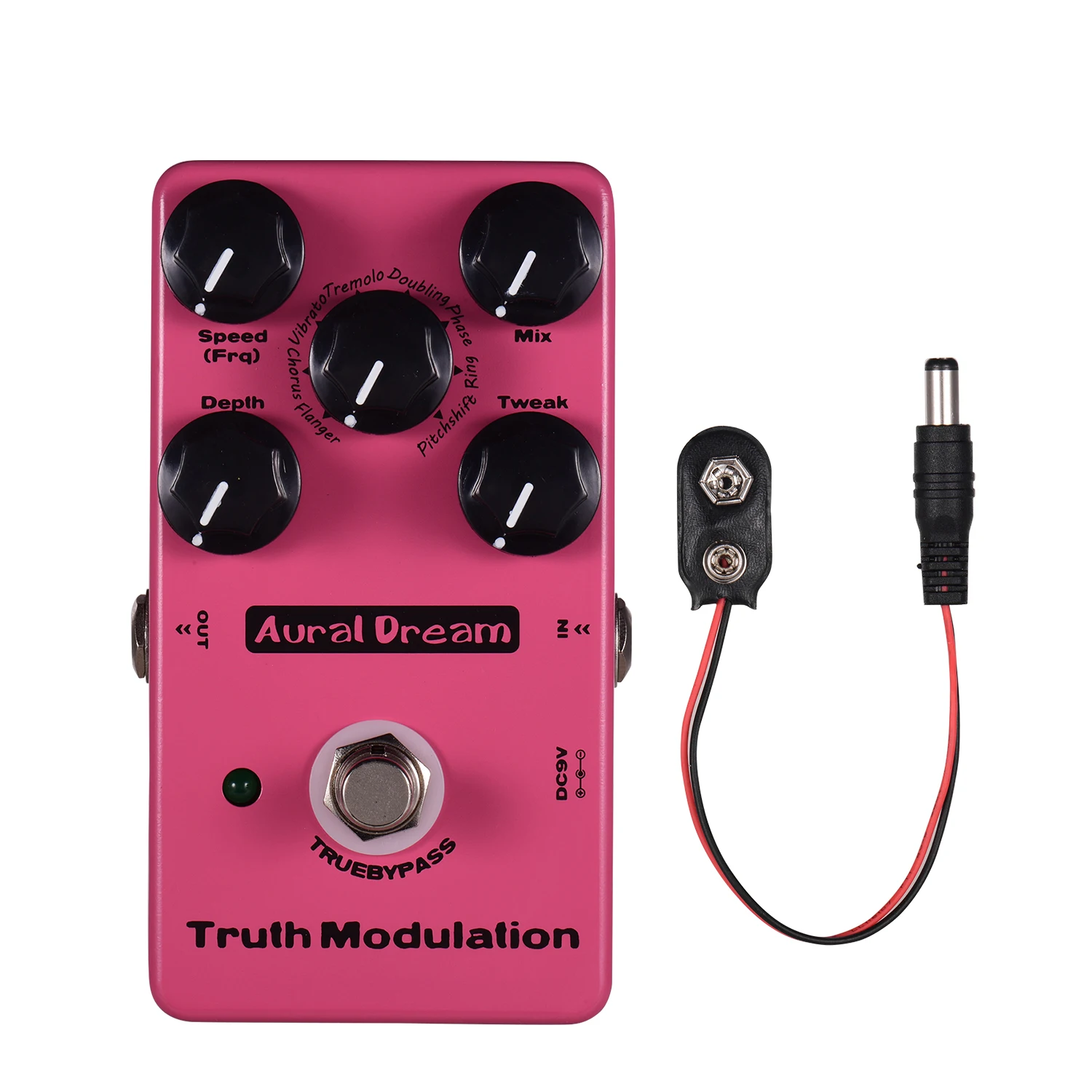 

Aural Dream 8 Sound Modes True Modulation Guitar Effect Pedal Including Flanger/Chorus Aluminum Alloy Shell with True Bypass