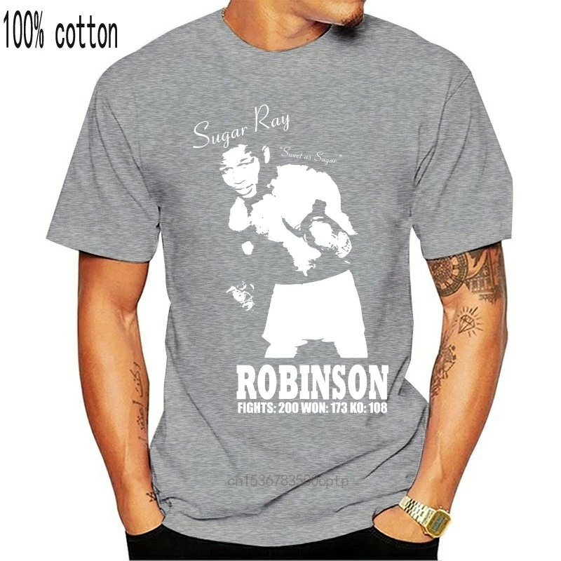 Sugar Ray Robinson Sweet As T-Shirt Boxinger Legend Sizes Hip Hop Clothing Cotton Short Sleeve T Shirt Top Tee | Женская одежда