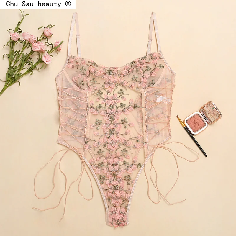 Женское нижнее белье Тедди сексуальное эротический корсет кружевная сетчатая