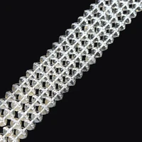 natural stone white clear crystal drilled crystal ball round beads 15 strand 8mm pick size for jewelry making diy bracelet