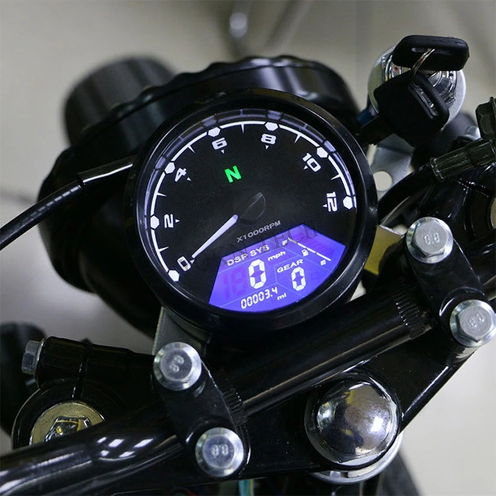 Мотоцикл 12 В светодиодный цифровой спидометр одометр для YAMAHA TMAX 500 FUTURE YS 125 SUZUKI GSR