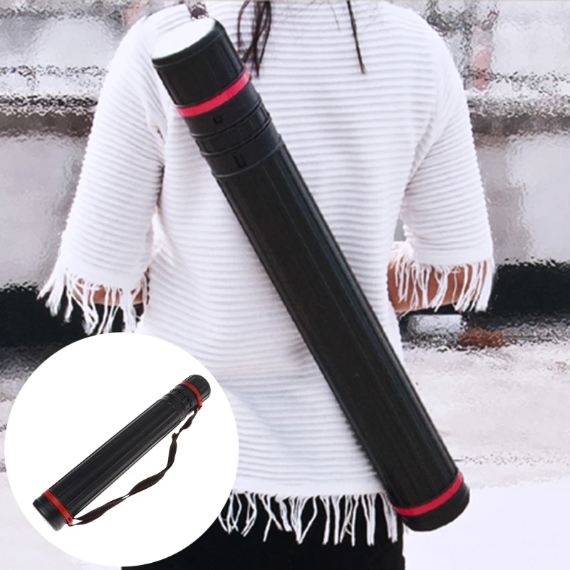 

Flexible Plastic Telescopic Blueprint Document Painting Paper Storage Tube Box For Art Drawing Outdoor Drawing Portable For Case