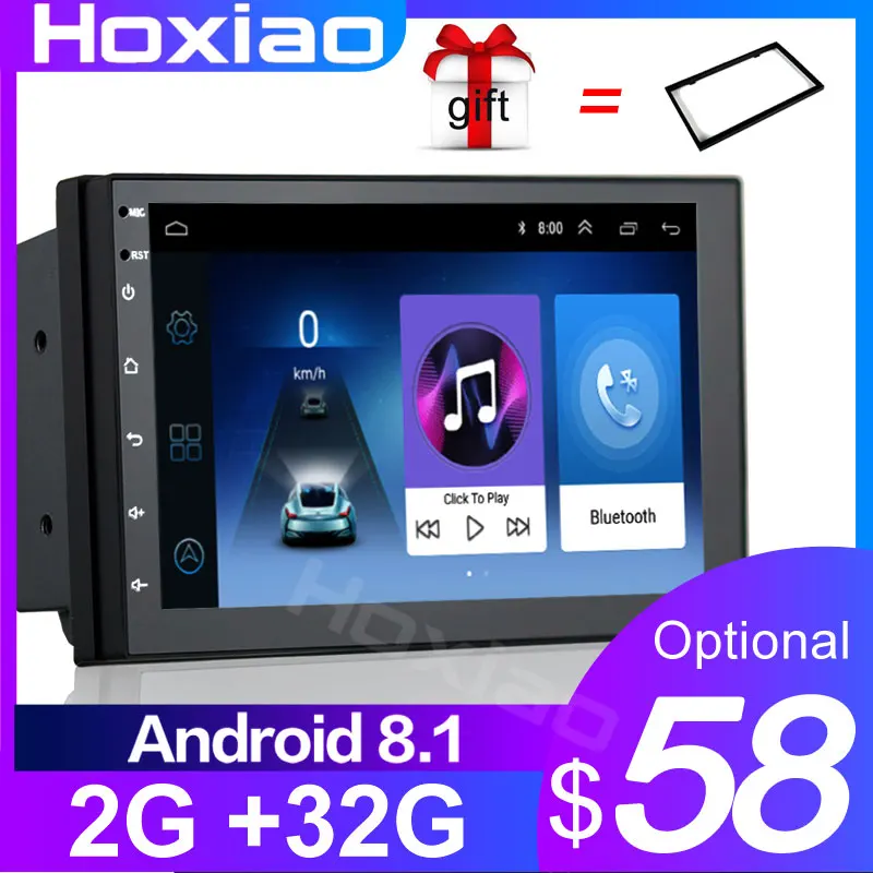 Автомагнитола 2 Din Android GPS навигация Автомагнитола стерео " Wifi Bluetooth USB аудио 2DIN универсальный мультимедийный автомобильный плеер