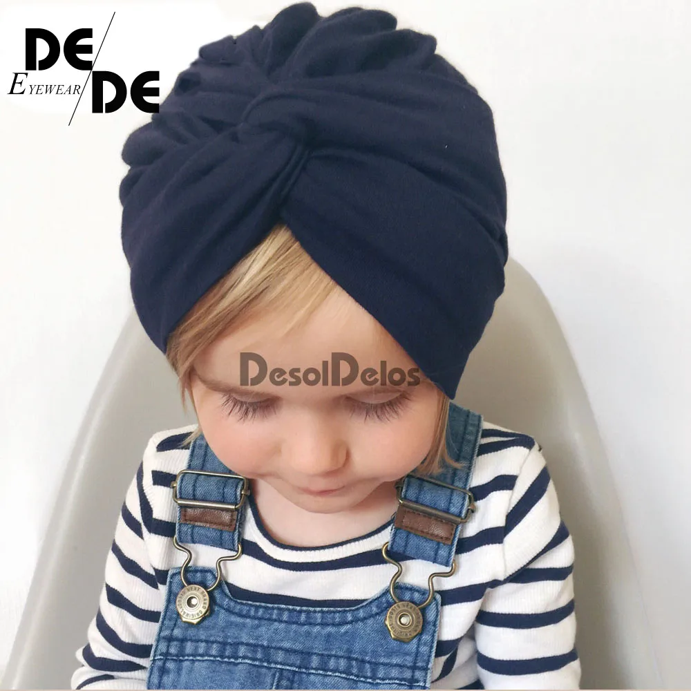 Модная детская шапка цельный тюрбан головной платок для девочки шапочка девочек