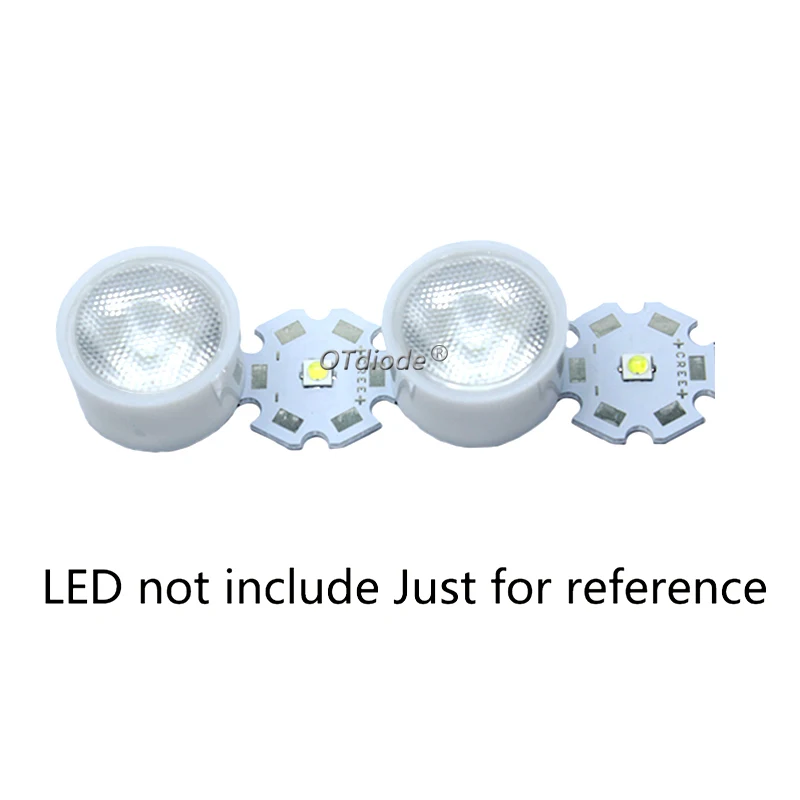 10PCS 21.6mm CREE XPE XPE2 XPG2 XPL XTE 3535 3030 LED Lens 90 Degree Cone Black White Holder For Osram Samsung High Power | Инструменты