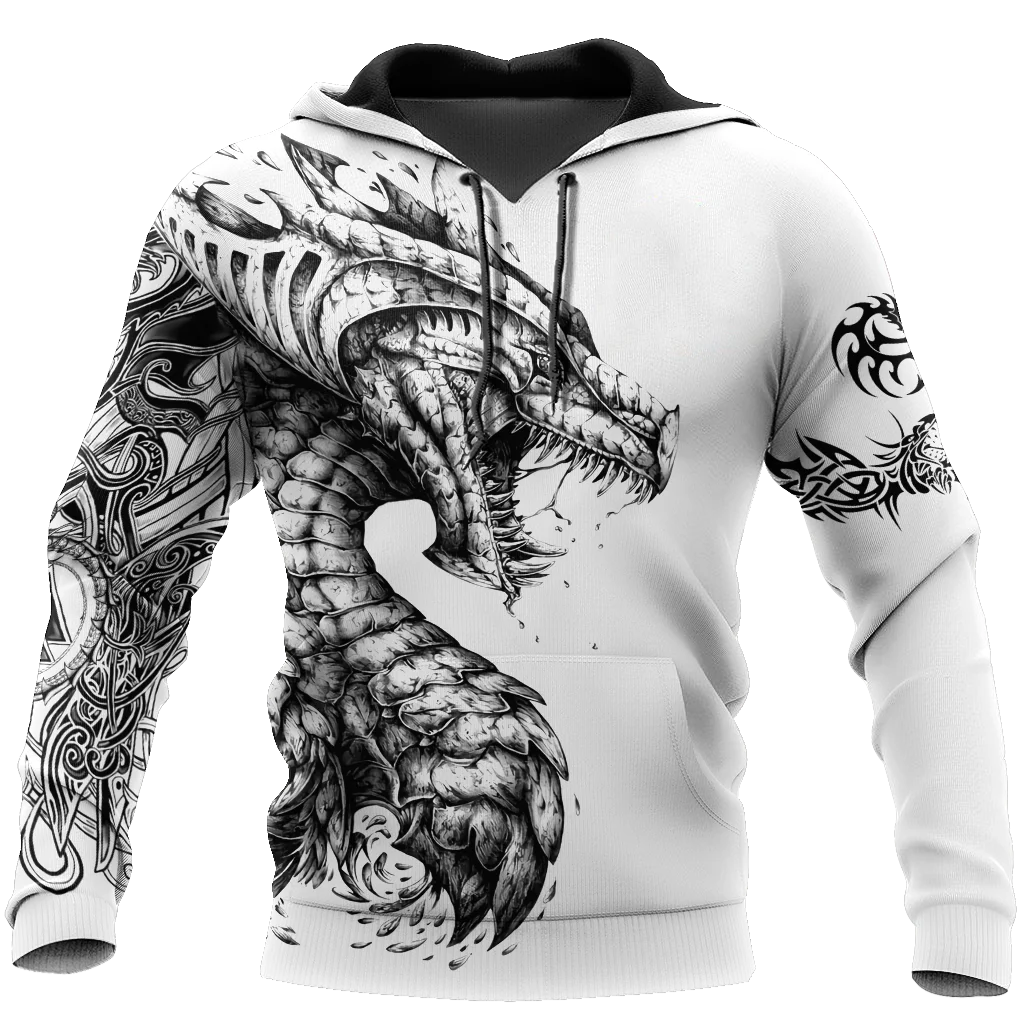 

2021 Dragon Tattoo Art 3D Hoodie Men/Women Hipster Streetwear Outfit Autumn 90s Boys Hiphop Hood Sweatshirts Clothes Drop ship