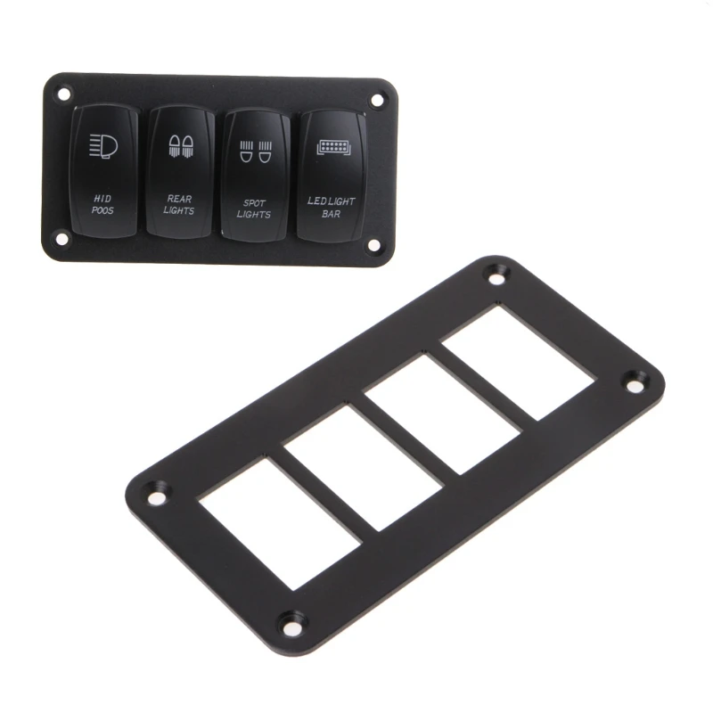 

Aluminum Rocker Switch Panel 2/3/4/6 Way Housing Holder For Car Boat Auto Parts