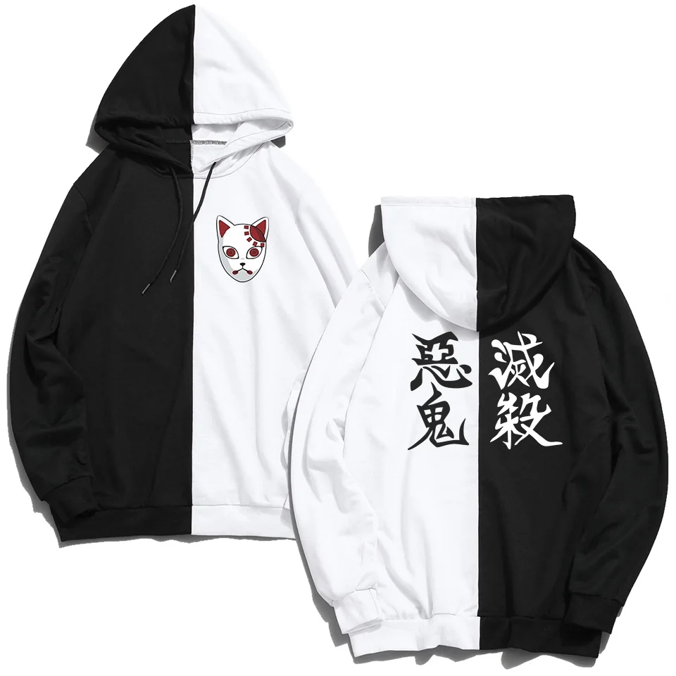 Новое поступление 2020 Двуцветные толстовки киматсу no Yaiba Tanjiro Mask Kisatsutai с