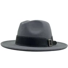 Фетровая шляпа для мужчин и женщин, шерстяная шапка, сомбреро, джаз, котелок, винтажные уличные топы, большие размеры, Осень-зима