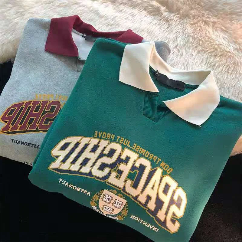 Женская винтажная толстовка с капюшоном зеленые пуловеры оверсайз в стиле