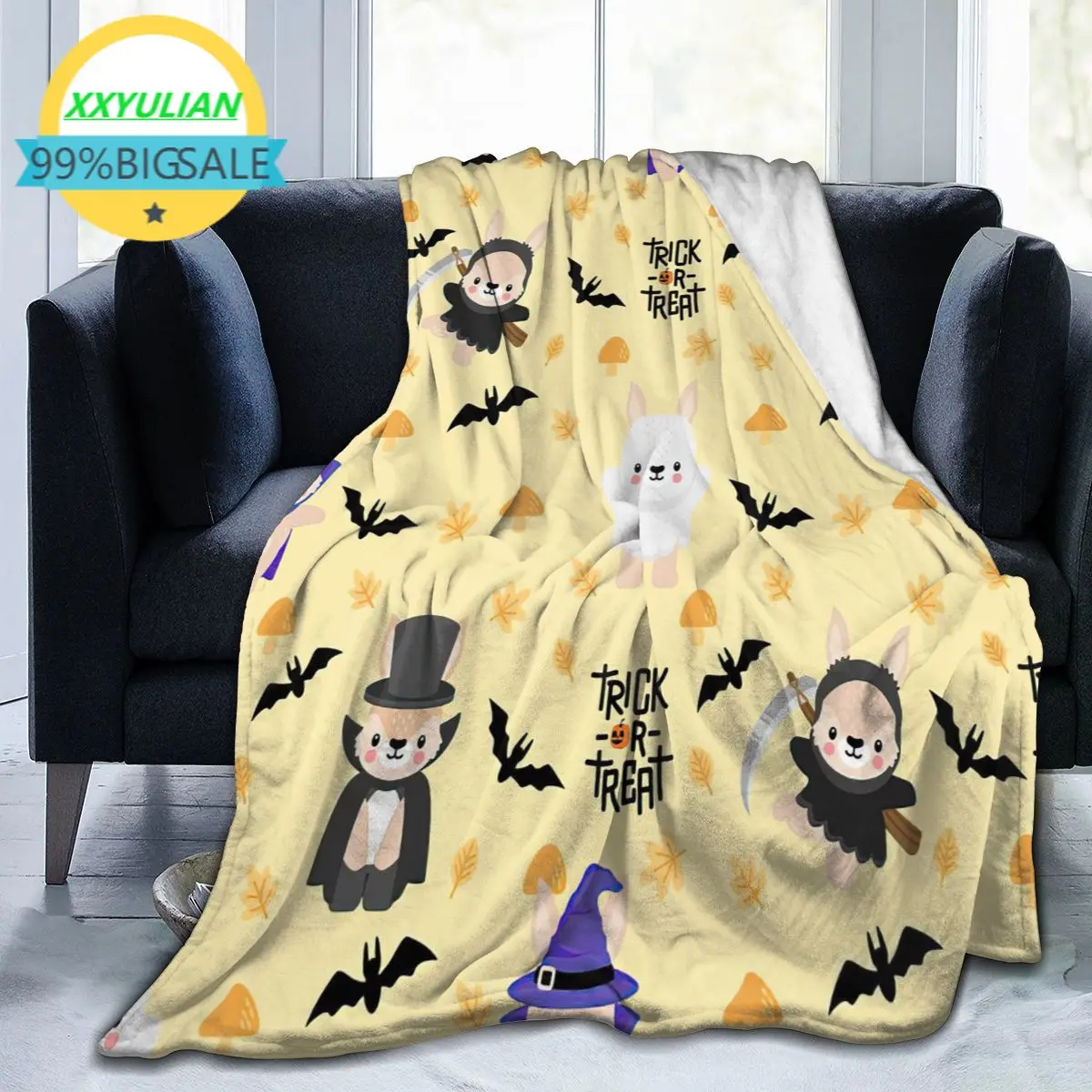 

Super soft sofa blanket plaid collage sublimation cartoon animation bedding flannel plaid blanket bedroom decorative blanket 15