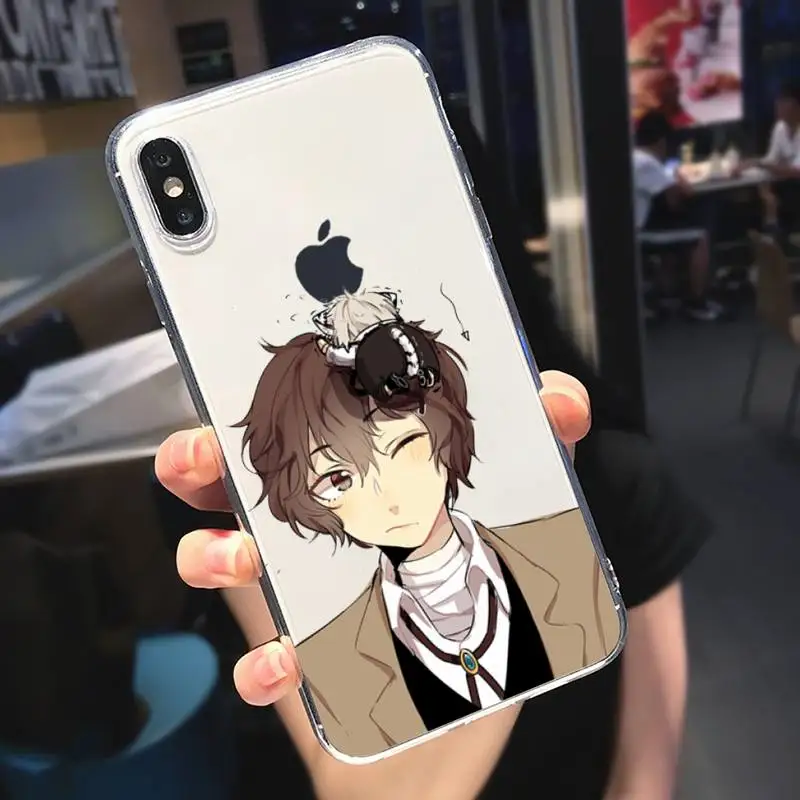

Japan anime Bungo Stray Dogs Phone Case Transparent for iPhone 6 7 8 11 12 s mini pro X XS XR MAX Plus