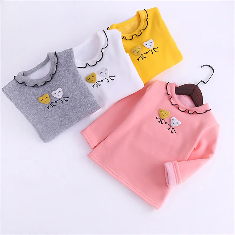 Однотонная универсальная рубашка с длинными рукавами и оборками для маленьких