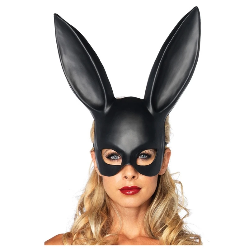 Halloween mask bar Bachelor party masquerade fun bunny ears girl black and white | Дом и сад
