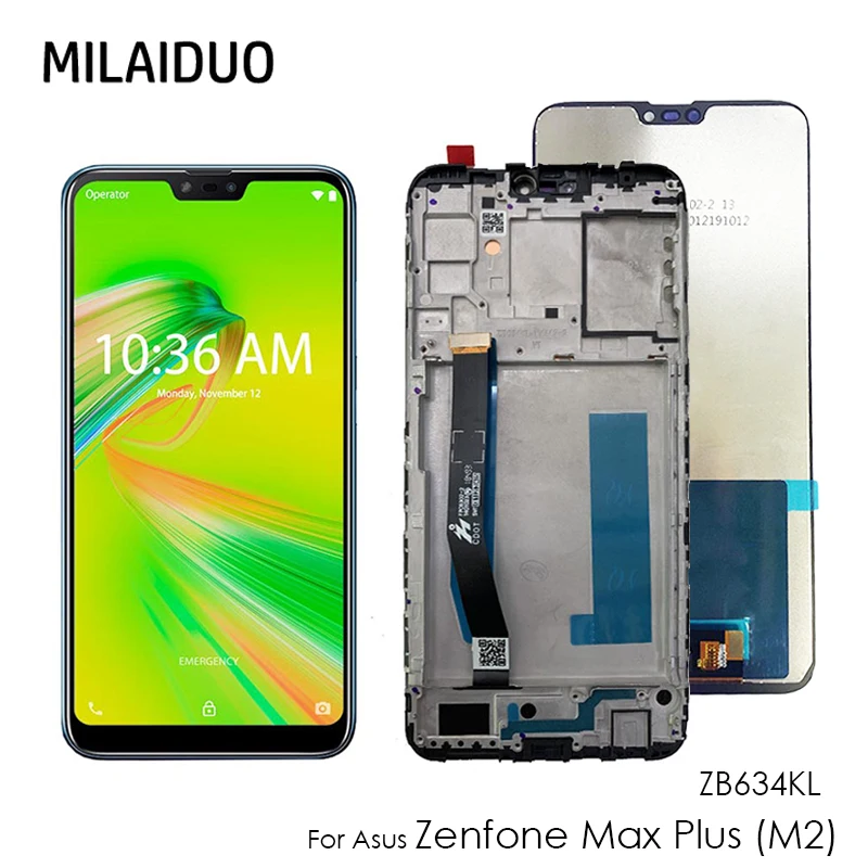 

For Asus Zenfone Max Shot ZB634KL LCD Display Touch Screen Digitizer Assembly Replacement For Asus Max Plus (M2) ZB634KL LCD