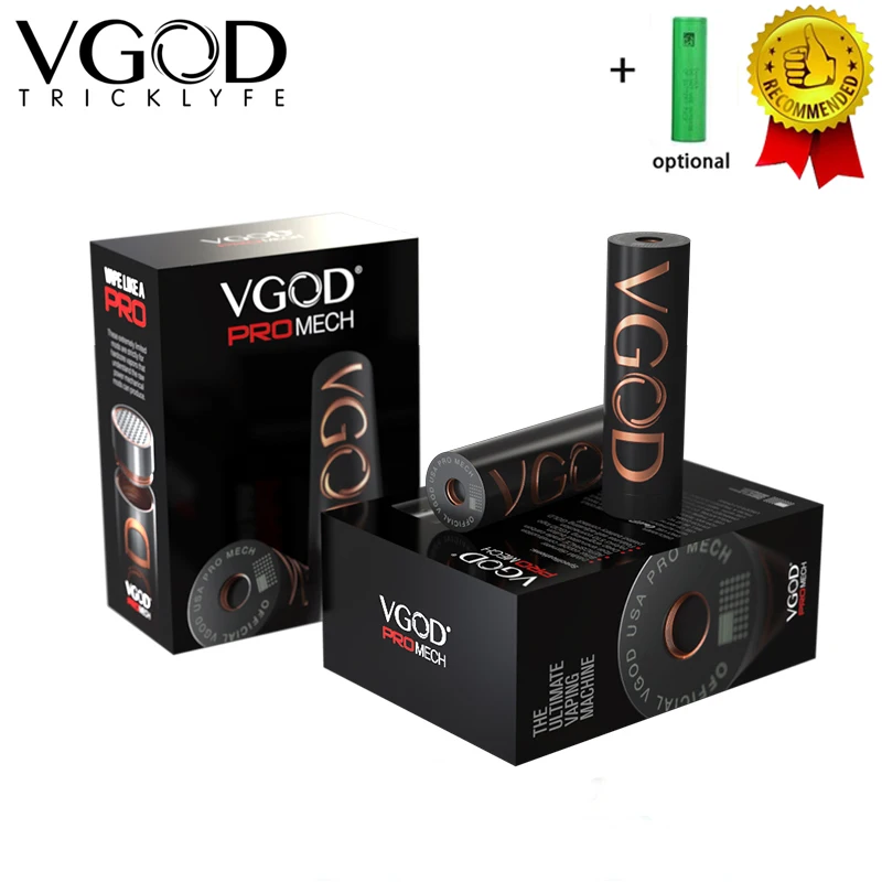 Оригинальный Elektronik Sigara VGOD Pro Mech Mod 510 поток танк атомайзер механический мод для