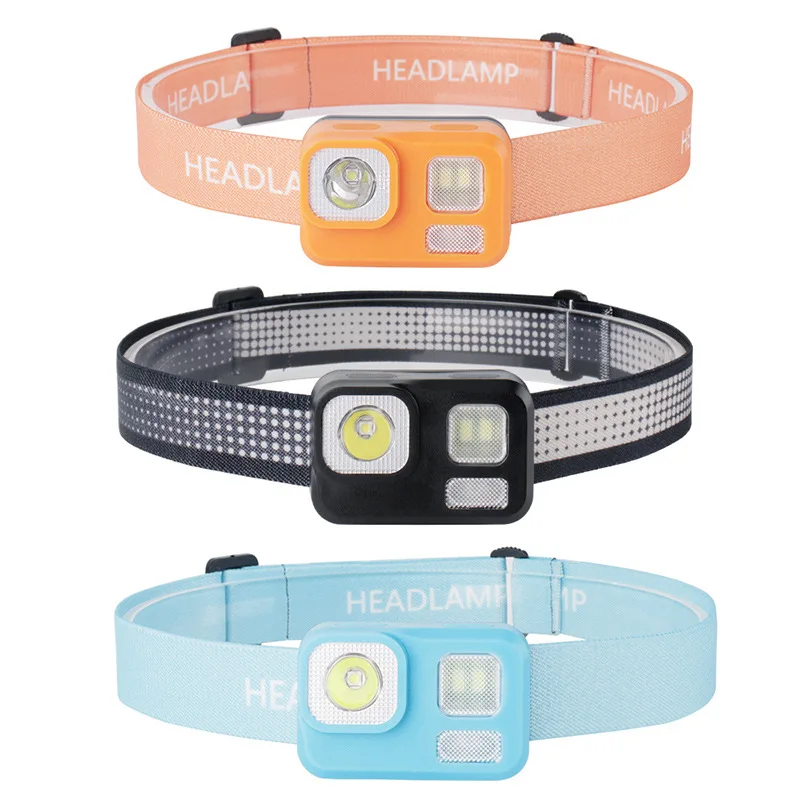 

Mini headlight outdoor LED light head-mounted strong light camping night fishing headlight