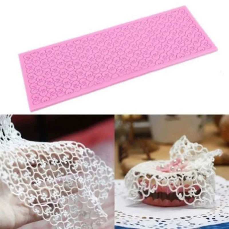

Hot New Arrival Lace Silicone Cake Mold Sugar Fondant Mat Mould Kitchen Baking Tools