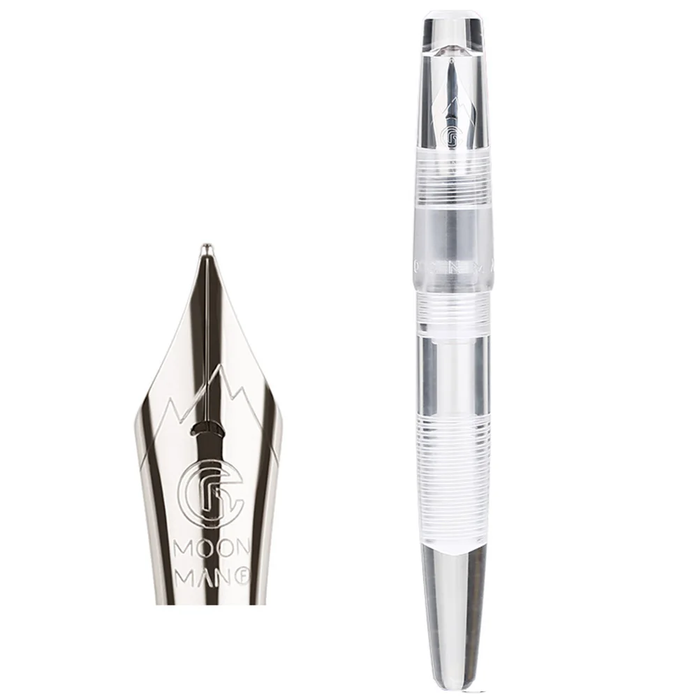 

Moonman C2 Fountain Pen Acrylic Calligraphy Transparent Student Thread Design With Eyedropper Demonstrator Durable Stationery