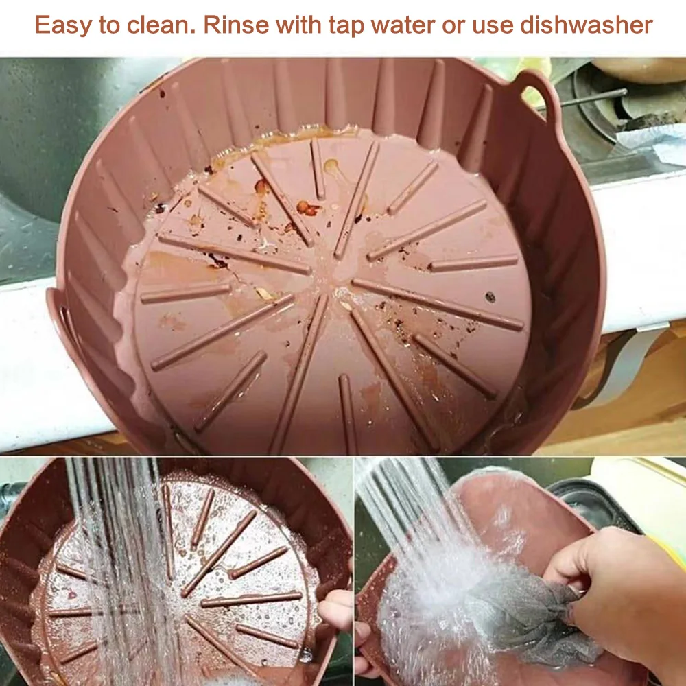 

Reusable Silicone Air Fryer Liner No More Harsh Cleaning Basket After Using The Air Fryer Kitchen Accessories