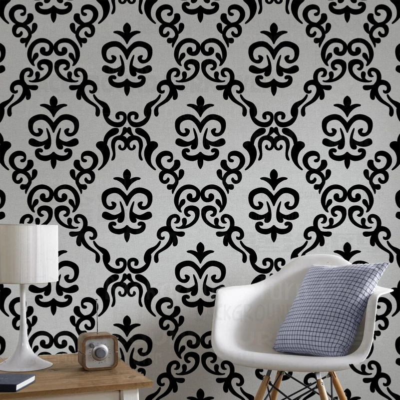 Трафарет для покраски стен 30 70 см мебельная плитка напольное покрытие Дамаск