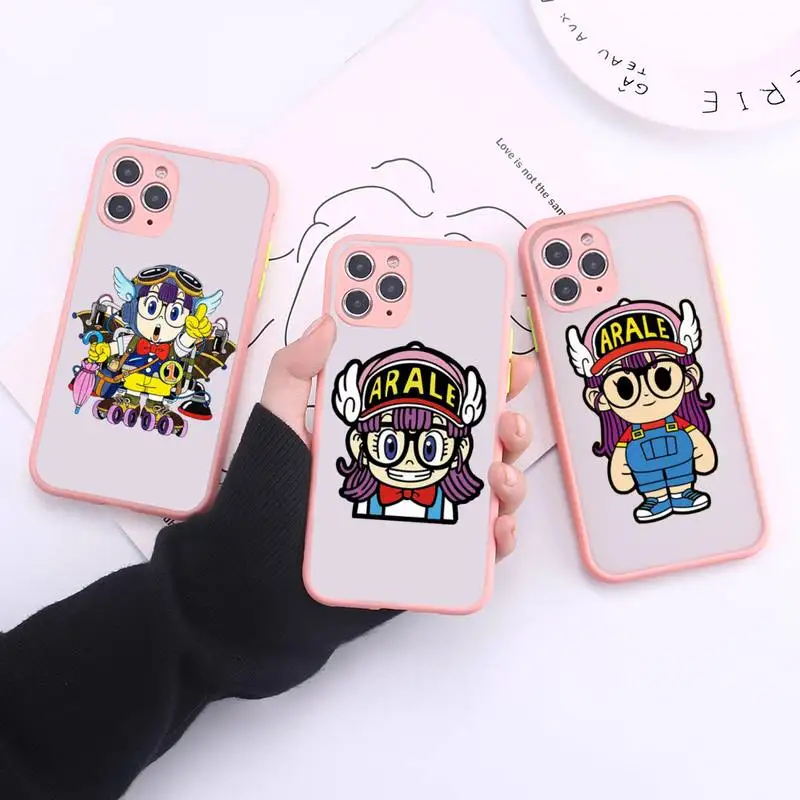 

Anime Dr. Slump Arale Phone Case Transparent Matte For IPhone 7 8 11 12 S Mini Pro X XS XR MAX Plus Cover Shell