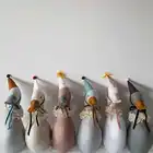 Набивная игрушка в скандинавском стиле в форме головы животного из мультфильма утки, детская комната, домашнее украшение, хлопковые детские куклы