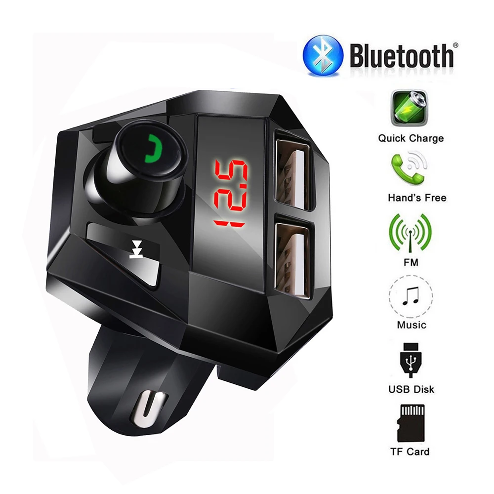 USB зарядное устройство Bluetooth версия 5 0 автомобильный комплект громкой связи