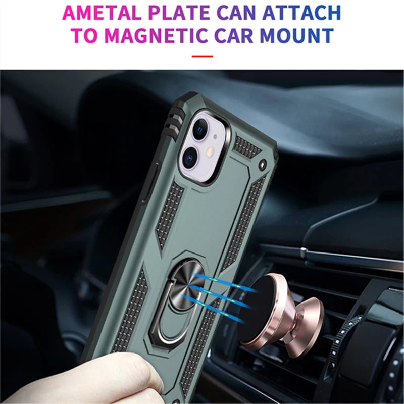 Автомобильный магнитный держатель для колец чехол телефона Iphone 11 Pro Max 7 8 6 6s Plus XR XS
