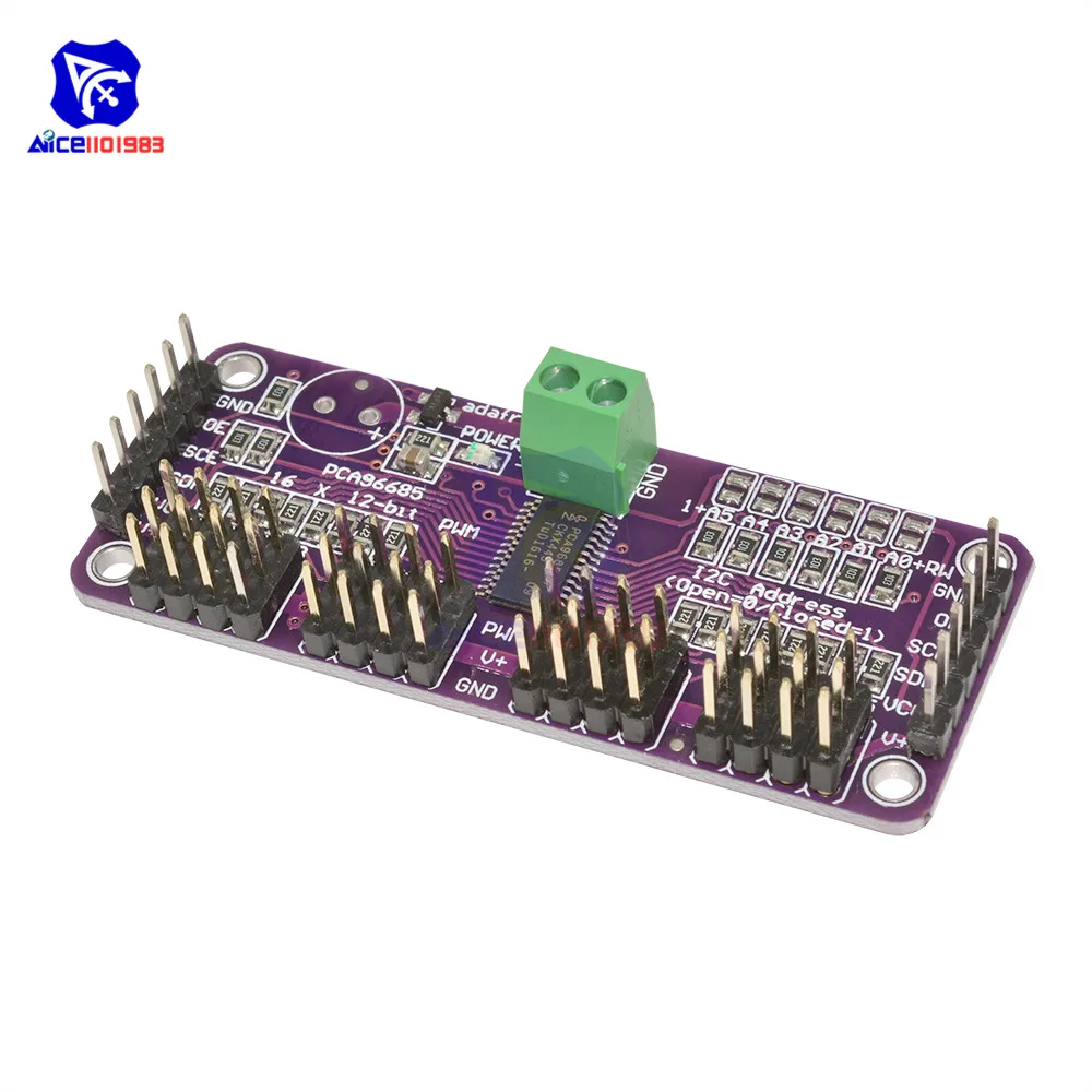 Diymore CJMCU PCA9685 16 каналов 12 бит PWM сервопривод модуль I2C интерфейс 1 6 кГц