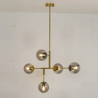 modern hanging ceiling lamps iron art glass ball lampshade e27 pendant lights for restaurant kitchen bedroom lighting