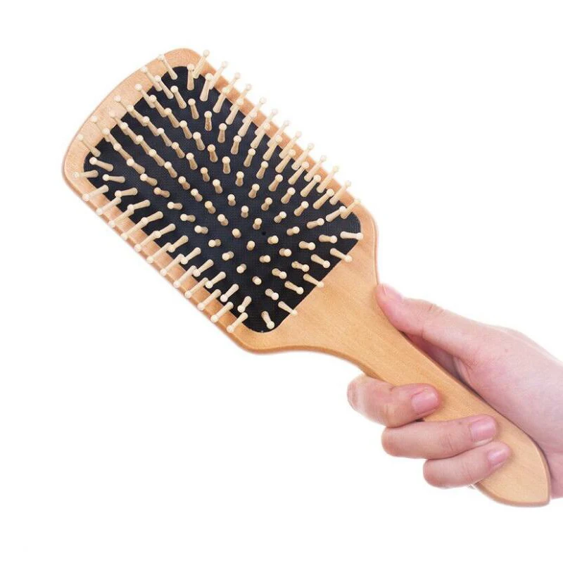 

New 1PC Wood Comb Professional Healthy Paddle Cushion Hair Loss Massage Brush Hairbrush Comb Scalp Hair Care Healthy bamboo comb