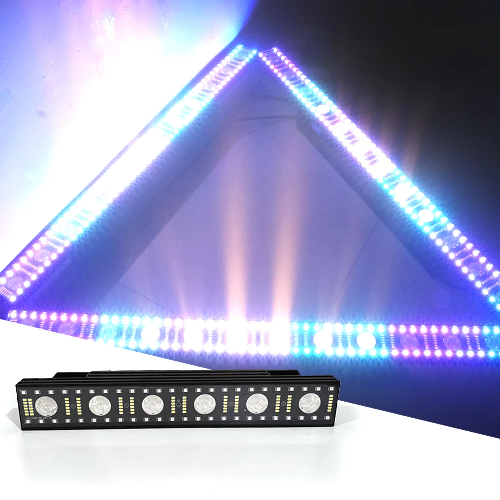 6X3W Warm White LEDs Beam Wash Strobe 3IN1 Wall Wash Light 5/14 Channels Disco led Music Wedding DJ Party Club Effect Lights