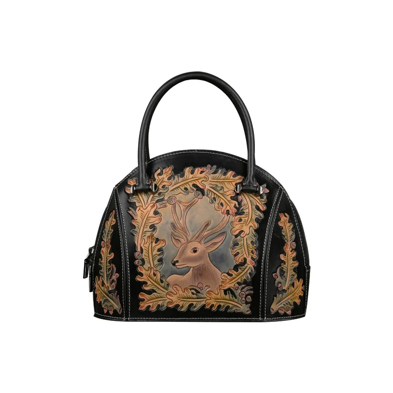 Step In the leather женская сумка Персонализированная тисненая кожаная сумочка с головой