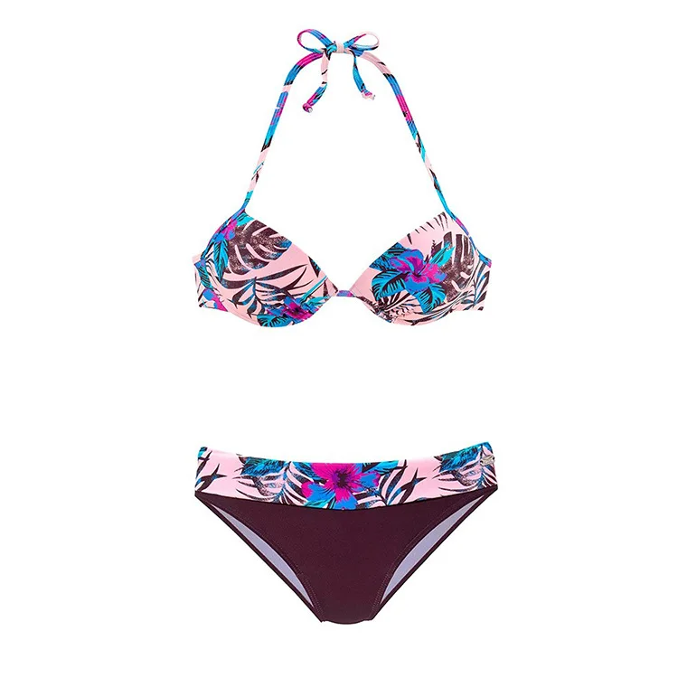 

Summer Swimwear Sexy Women Bikini Set female split printed Biquini bikini Swim Suit Push Up Swimsuit Female Beachwear Swimming