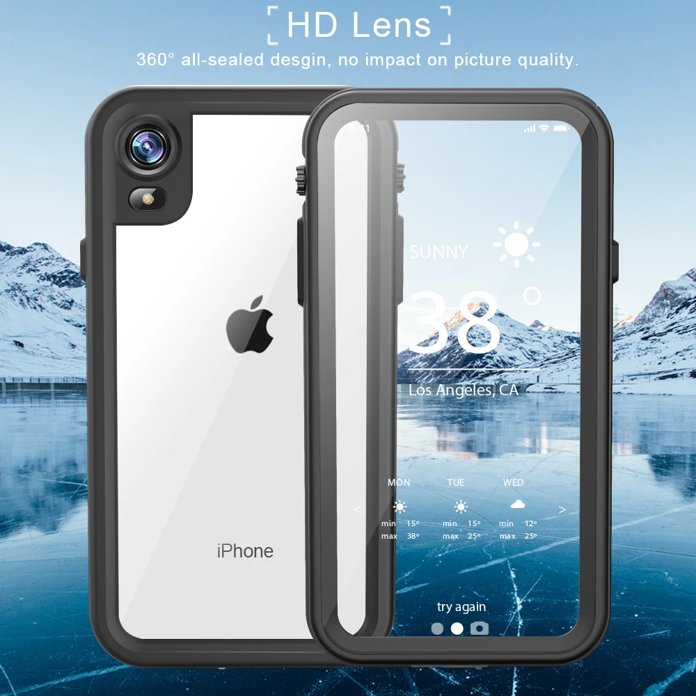 IP68 Real Waterproof Case For iPhone X XR XS Max Swimming Diving Water Proof Cover Full Protection | Мобильные телефоны и
