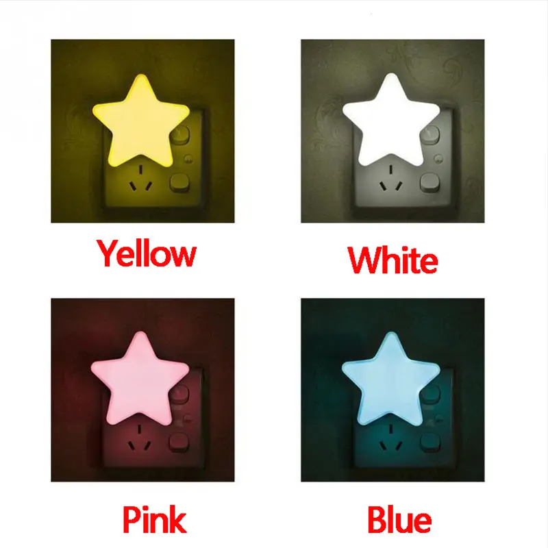 

LED Plug-in Night Light Light Sensor Controlled LED Lights Star Shaped Lamp EU/US