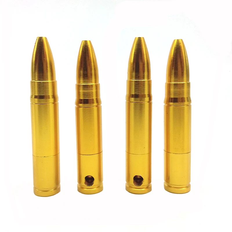 

1 Pcs Bullet Metal Pipes Creative Smoking Pipe Smoke Herb Gold Tobacco Pipe Grinder Tobacco Pipes & Accessories