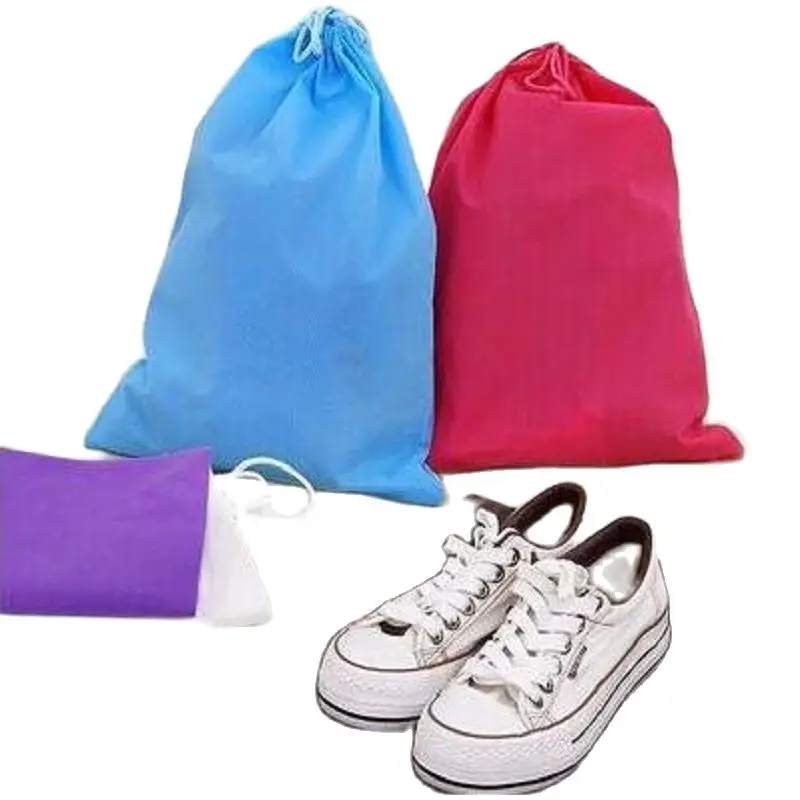 Экологически чистая Нетканая сумка с логотипом на заказ 100 шт. черная для обуви