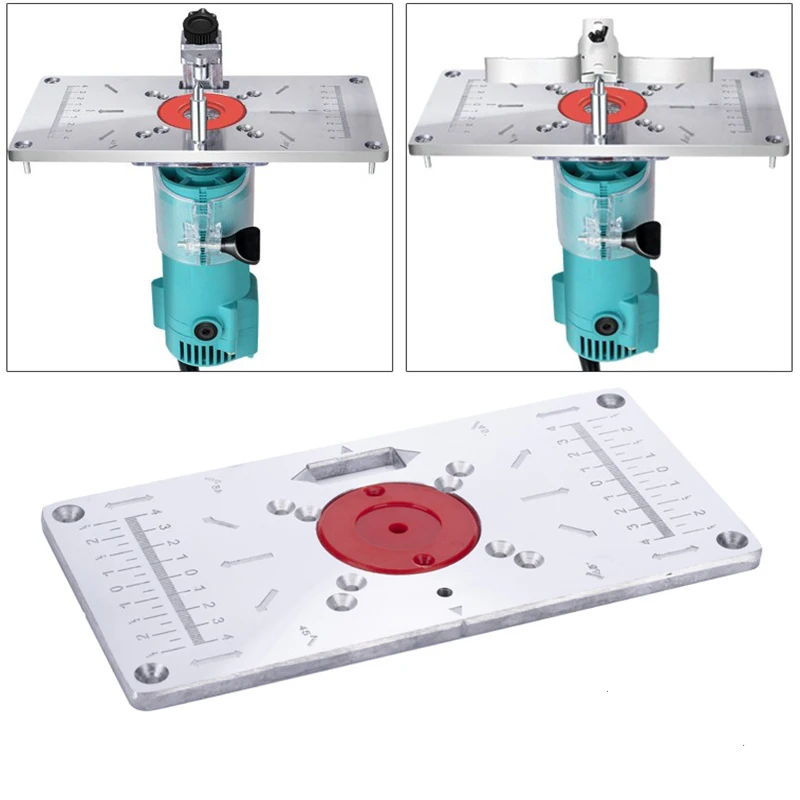 Алюминиевый фрезерный стол вставная пластина с 4 кольцами для
