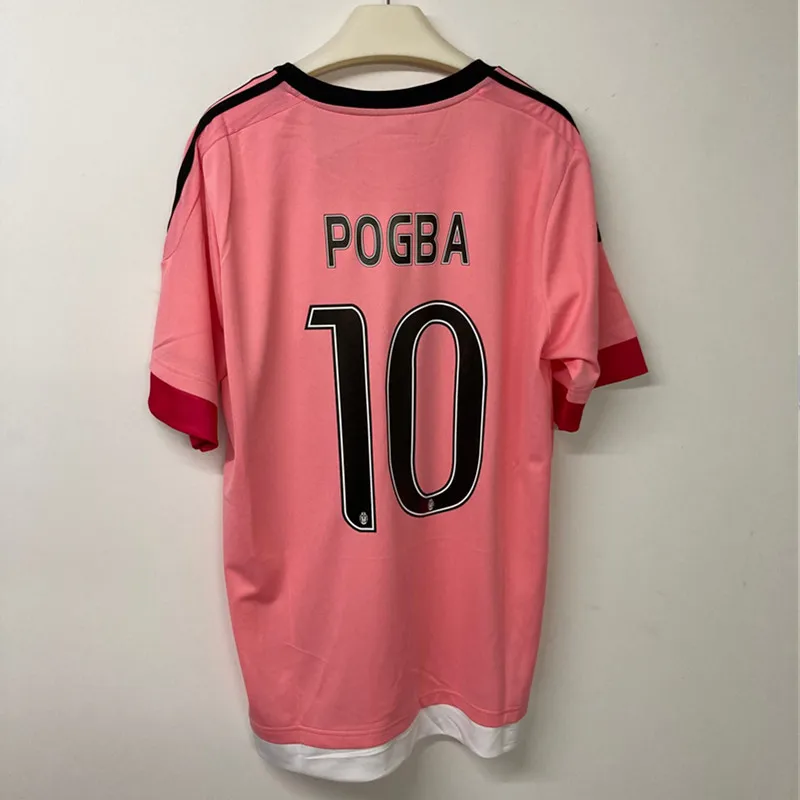 

15-16 Retro classic POGBA 10 pink vintage shirt jersey T-shirt