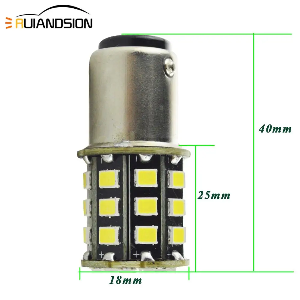 2 шт. Автомобильные светодиодные лампы 1157 мА 33 2835SMD BAY15D AC/DC10-30V с двумя лучами света