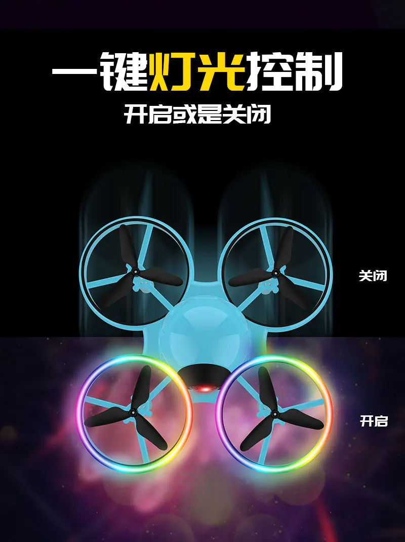 Mini Drone Remote control Quadrocopter RC Helicopter 2.4G Gyro drones With Headless Mode Lights Shine | Игрушки и хобби