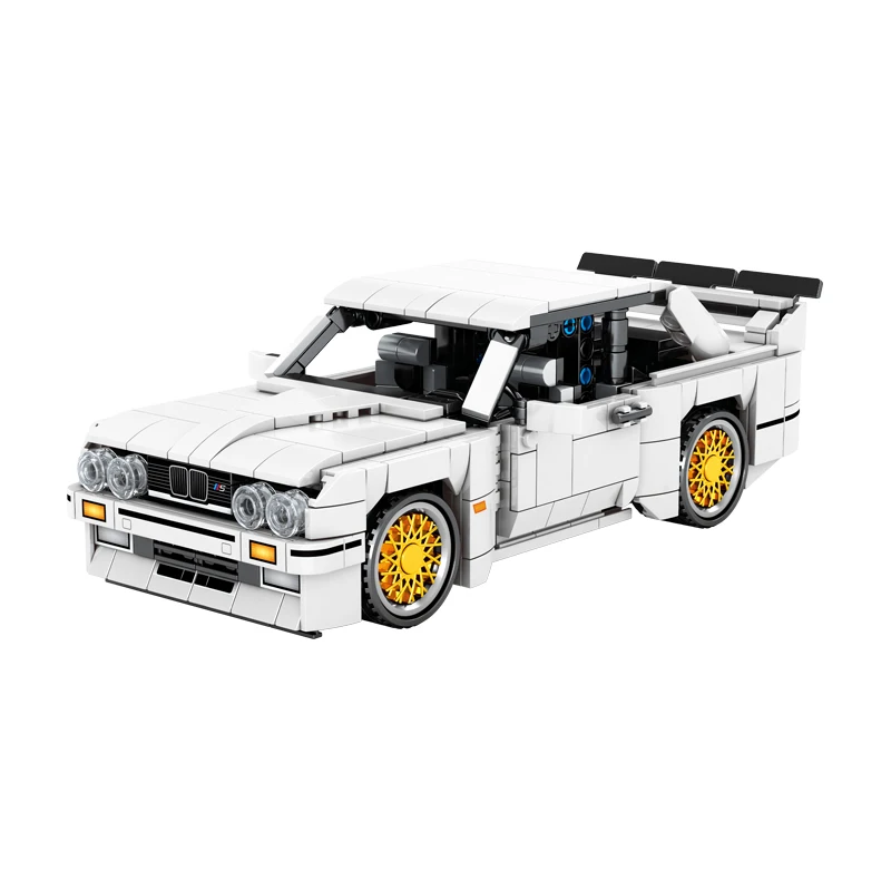 

MOC 678pcs Classic Car City Pull Back Sports White Car Building Block Model High-Tech Speed Roadster Kid Assembled DIY Brick Toy