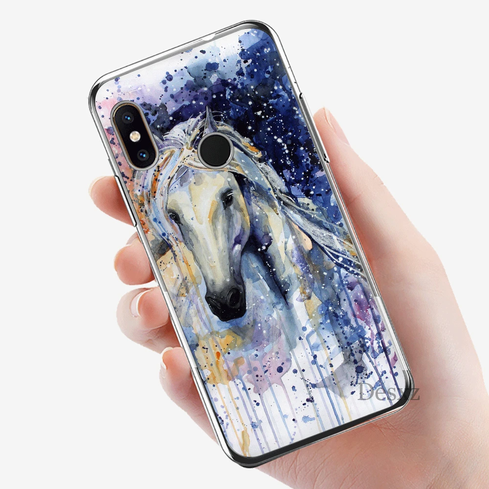 Мобильный телефон чехол для Xiaomi Redmi GO 7 S2 4A 4X 5 5A Plus 6 6A 7A K20 Pro защитный акварельная
