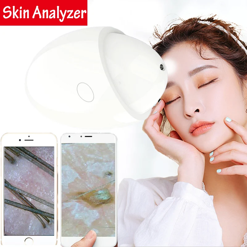 Skin Analyzer Tester Connect Cellphone Computer Wirelessly Facial Moisture Oil Analyzer Face Skin Monitor Skin Care Beauty Tool