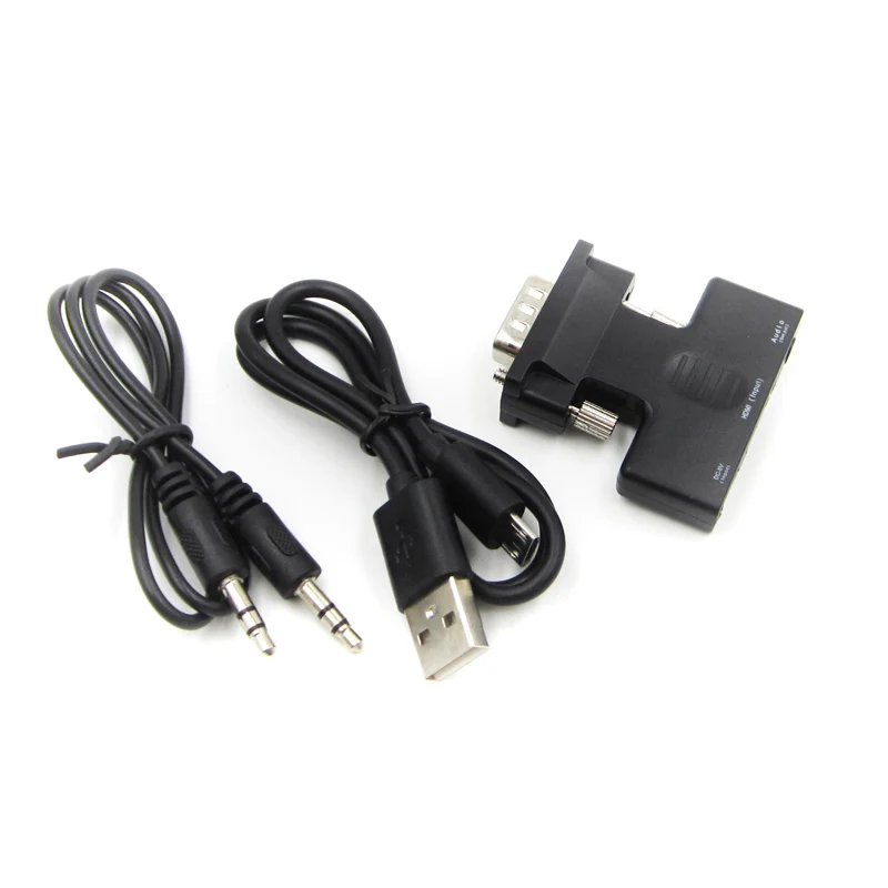 Новый Переходник HDMI мама-VGA папа + аудиоадаптер с поддержкой выхода сигнала 1080P