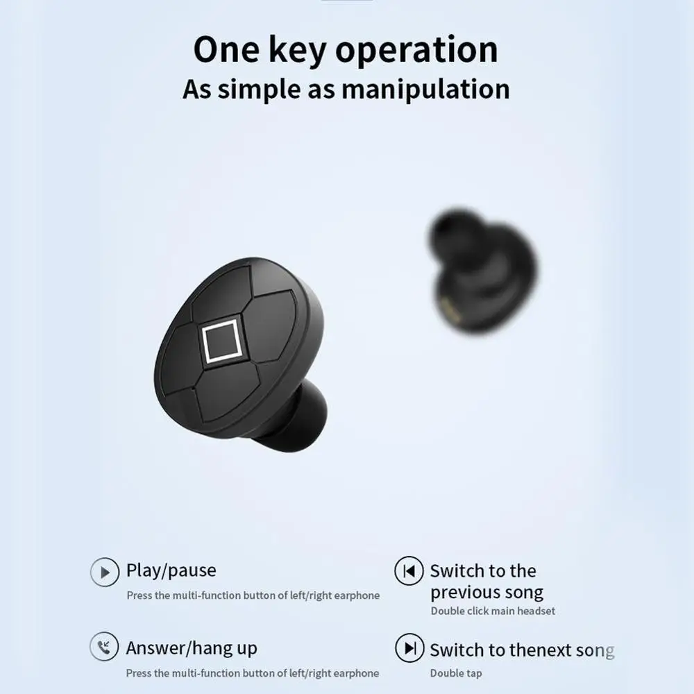 Беспроводные водонепроницаемые наушники V5/V6 HiFi гарнитура Bluetooth 5 0 вкладыши с