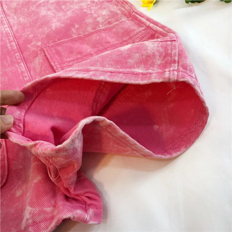 Комбинезон женский джинсовый на лямках хлопковый короткий Ромпер из денима